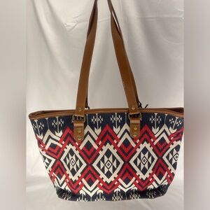 Myra Bag * Cross Weaver Tote Shoulder Bag, weave design and leather detail